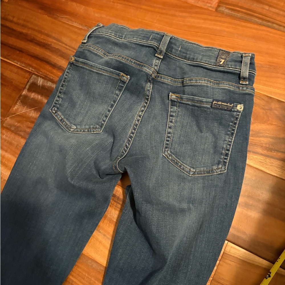 7 For All Mankind High Waist Skinny Jeans Size 26 Blue Denim‎ (0306) - Picture 6 of 9